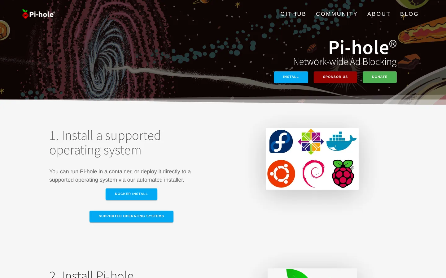 Screenshot of the Pi-hole website