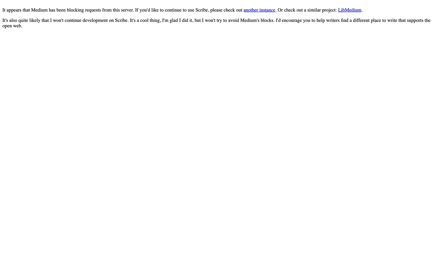 Screenshot of the Scribe website